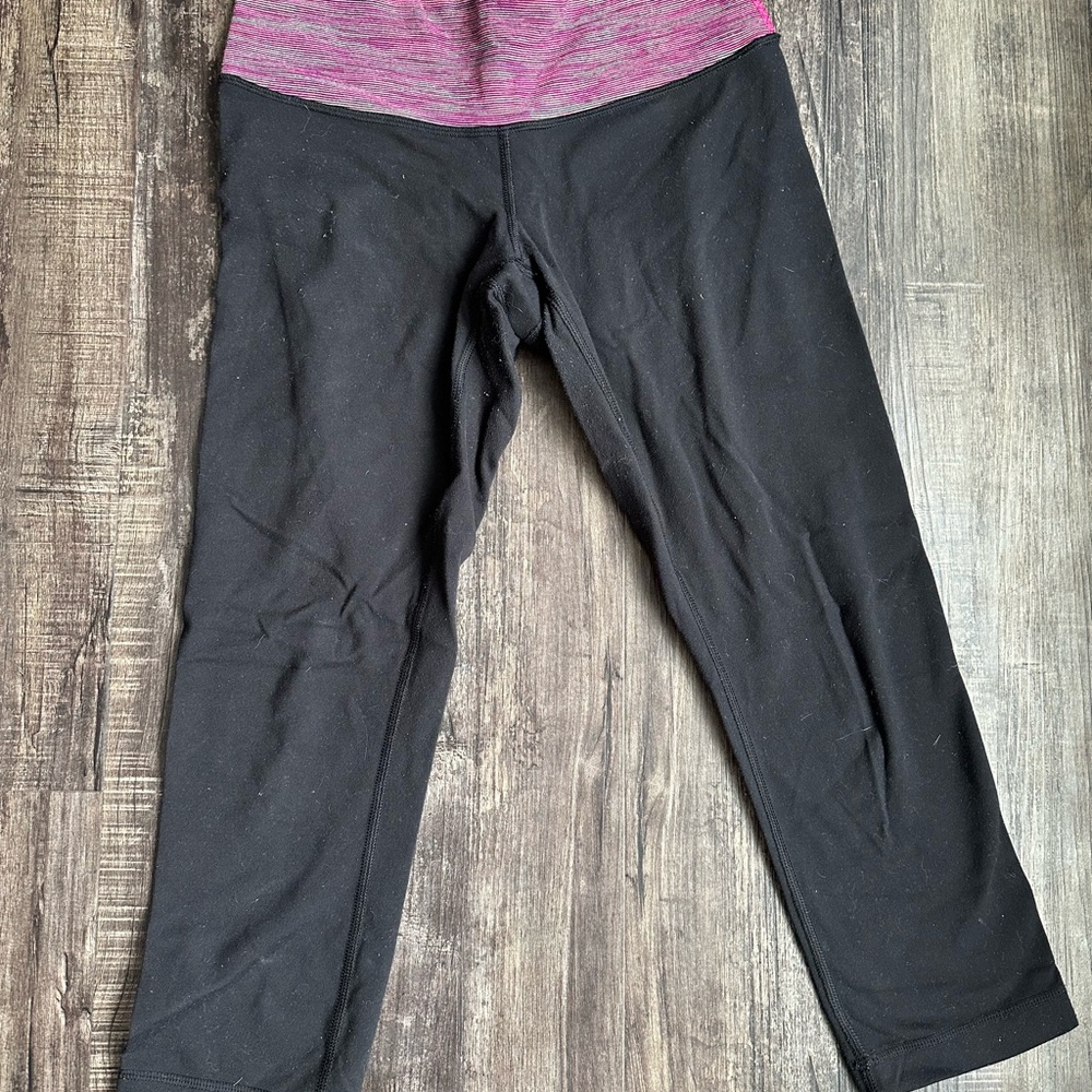 Athleta Black and Pink Yoga Pants